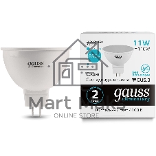 Лампа cветодиодная Gauss Elementary MR16 11W 850lm 4100K GU5.3 LED