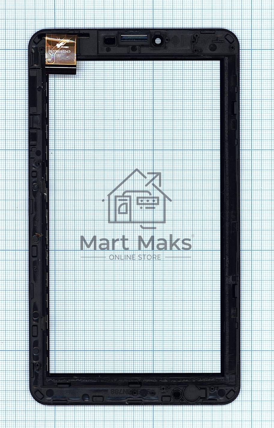Сенсорное стекло (тачскрин) для Irbis TZone, черное c рамкой