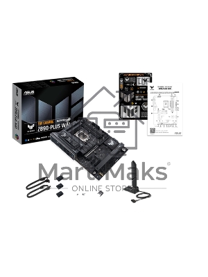 Материнская плата ASUS TUF GAMING Z890-PLUS WIFI, LGA 1851, Intel Z890, 4xDDR5, 4xSATA, 4xM.2, 1xPCIe 5.0 x16, 1xPCIe 4.0 x4, 1xDP, 1xHDMI, 1xUSB-C 3.2 Gen 2x2, 1xUSB-C Thunderbolt 4, 1x 2.5Gb LAN, 3xUSB-A 3.2 Gen 1, 3xUSB-A 3.2 Gen 2, 5x3.5 мм, 1xWi-Fi 7