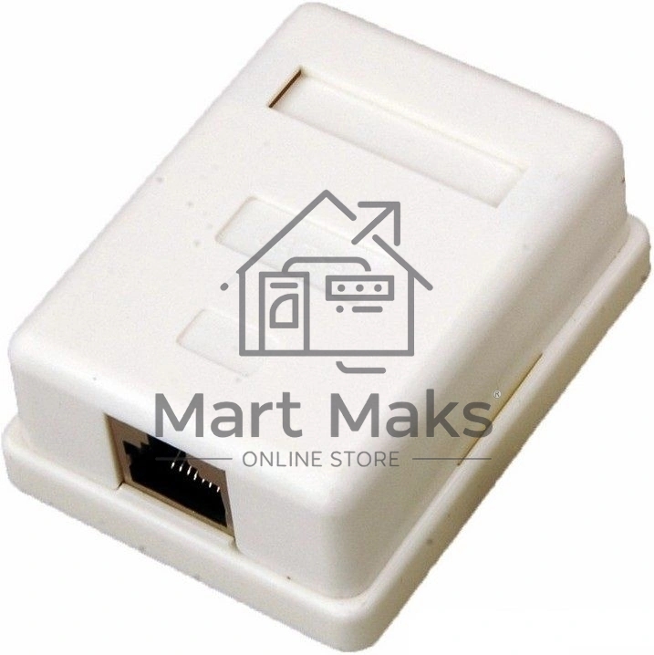 Розетка компьютерная внешняя Rexant 03-0122 1-порт RJ-45 (8P8C), FTP экранированная, категория 5e