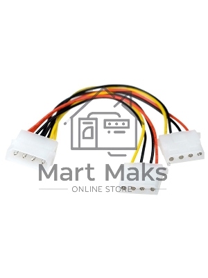 Разветвитель питания IDE-устройств Molex (IDE) в 2*Molex (IDE), 15см ExeGate