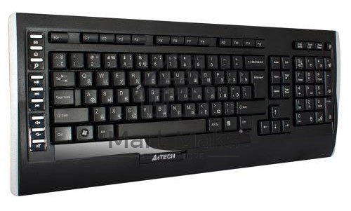 Клавиатура + мышь A4TECH W 9300F USB (черный), 2.4G наноприемник