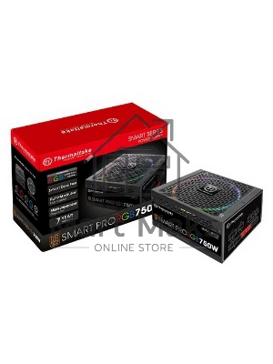 Блок питания Thermaltake Smart Pro RGb (PS-SPR-0750FPCBEU-R), 750Вт, 80 PLUS Bronze, 140мм, модульный, черный