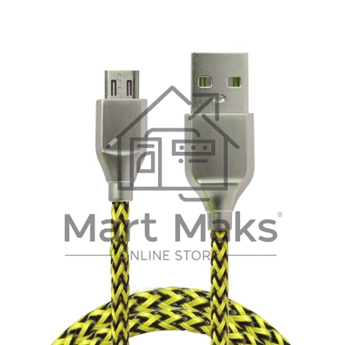 Кабель USB ACD-Titan Type-C ~ USB-A Нейлон, 1м, желто-черный (ACD-U927-C2Y)