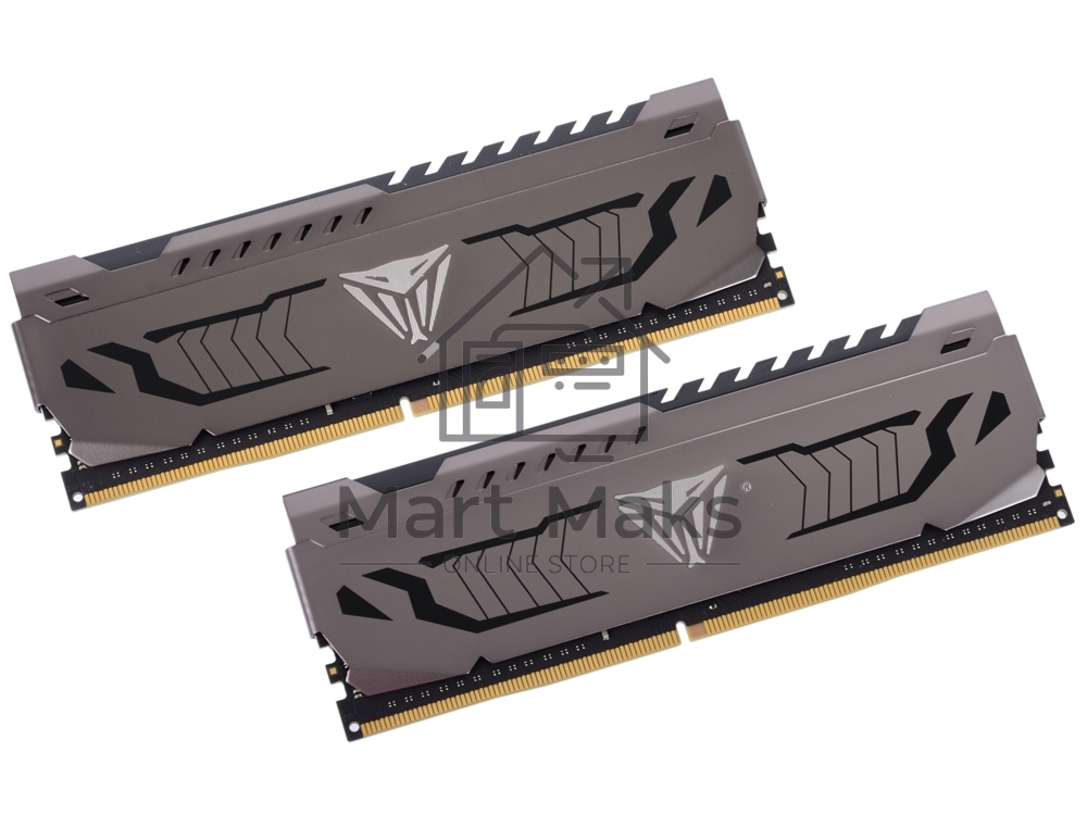 Оперативная память Patriot Viper Steel, DDR4, 16GB (2x8 GB), 3600 MHz, CL17, DIMM, радиатор, черный