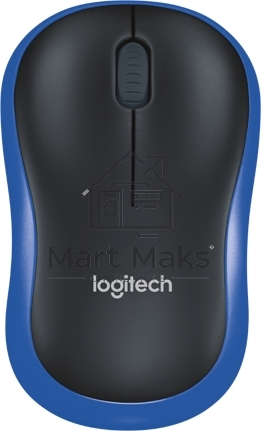 Мышь беспроводная Logitech M185 синий, 1000 dpi, радиоканал, USB, кнопки - 3