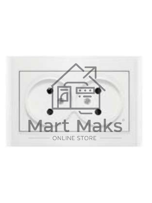 Розетка 2-м СП Бриллиант 16А IP20 защ. шторки без заземл. бел. Universal 7947526