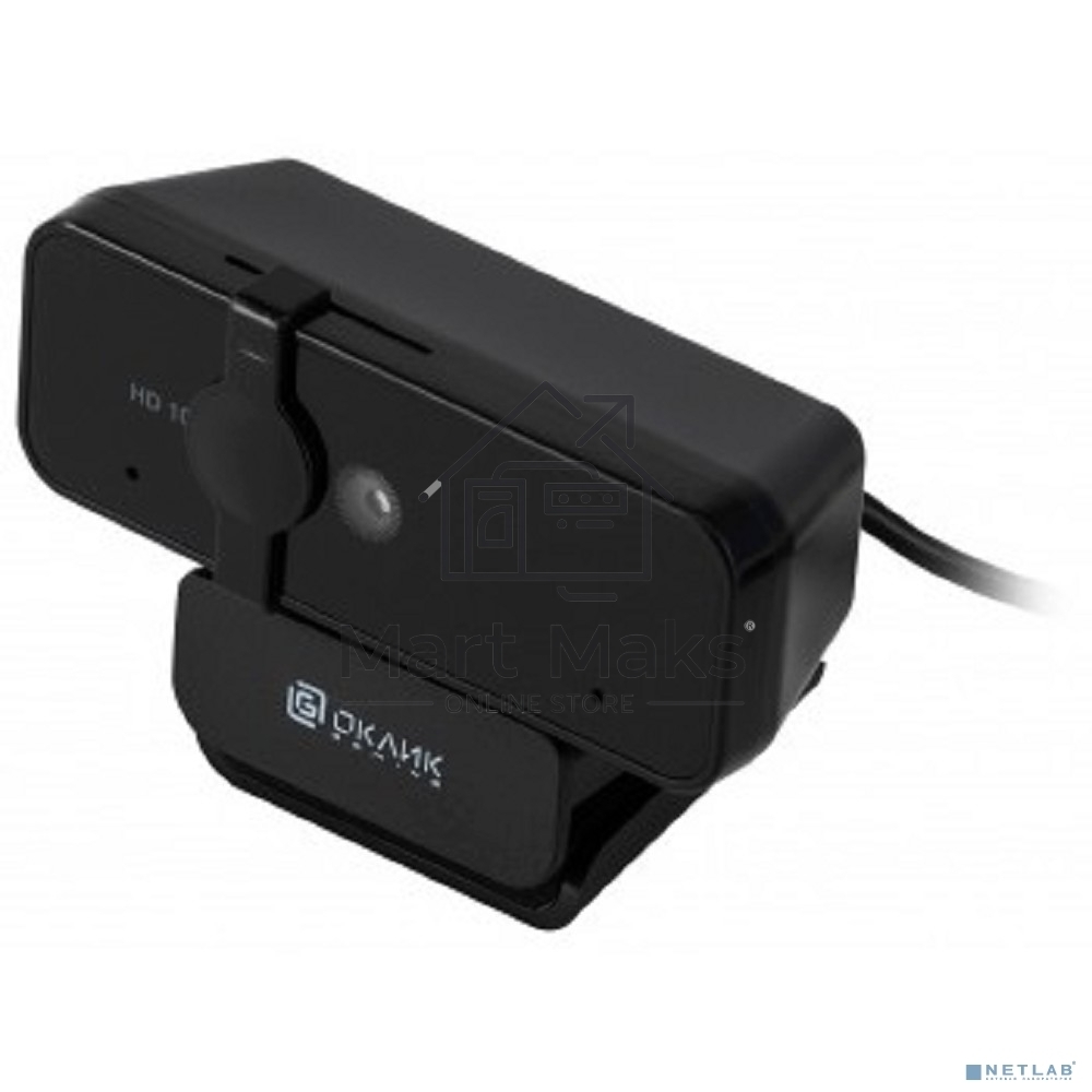 Камера Web Oklick/Оклик OK-C21FH черный 2Mpix (1920x1080) USB2.0 с микрофоном