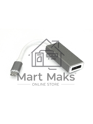 Адаптер Type-C на Display Port, серый