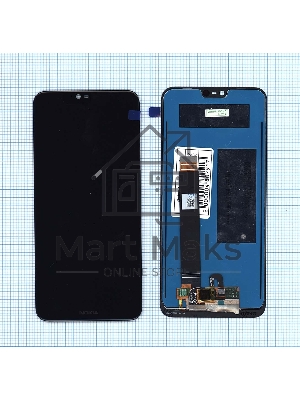 Дисплей для Nokia 7.1 черный