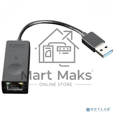 Переходник Lenovo ThinkPadUSB 3.0 to Ethernet Adapter (Full size RJ45 connector, Giga bit speed when running on USB3.0, 100M/10M adapt when running on USB2.0, Doesn’t support POE) (Reply. 4X90E51405)