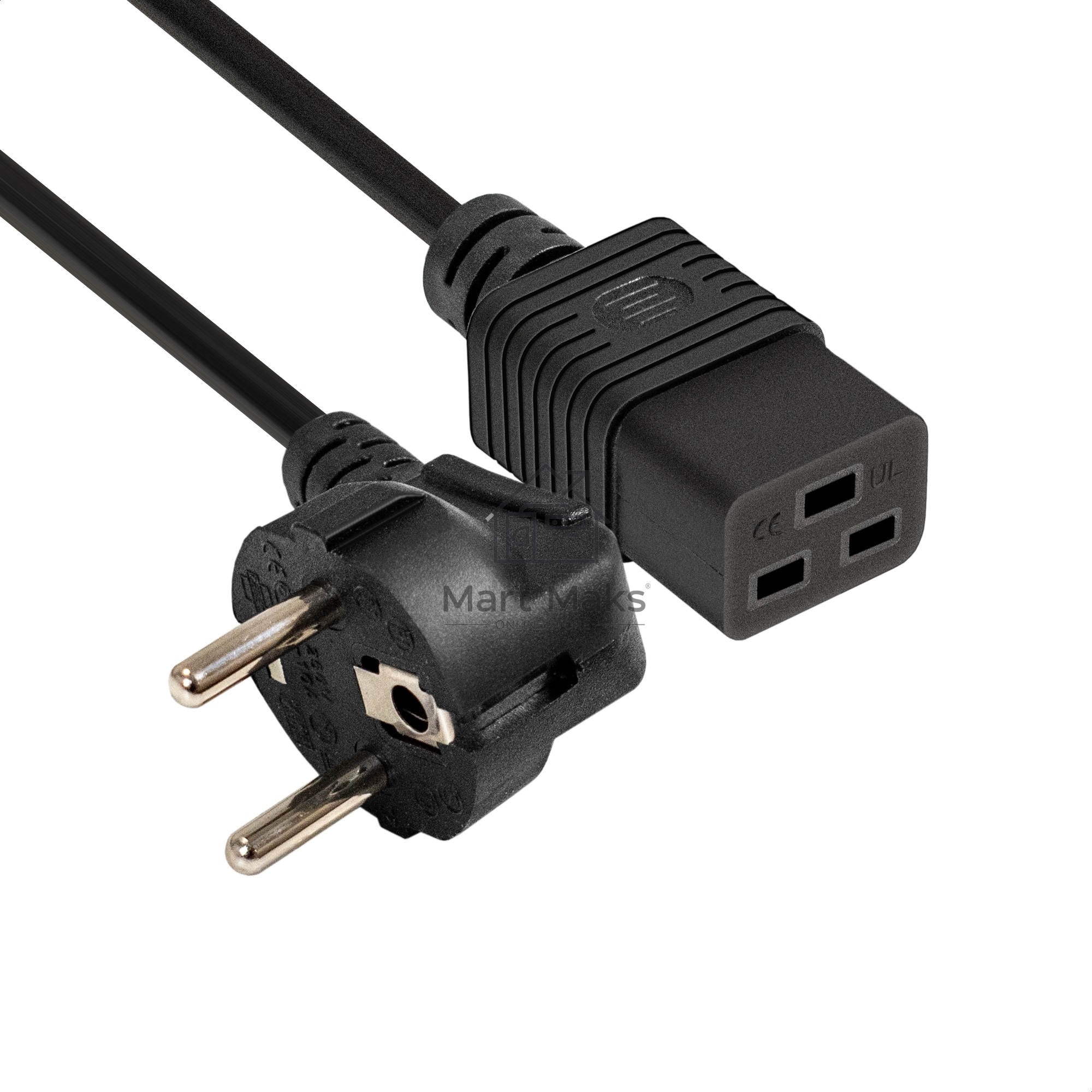 Кабель питания ExeGate Special PC19-3S (Евровилка Schuko->C19, 3*1.5mm2, CCA, черный, 3м)