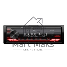 Автомагнитола JVC KD-X182BT, 1 DIN, Bluetooth, USB Type-A, AUX, съёмная панель