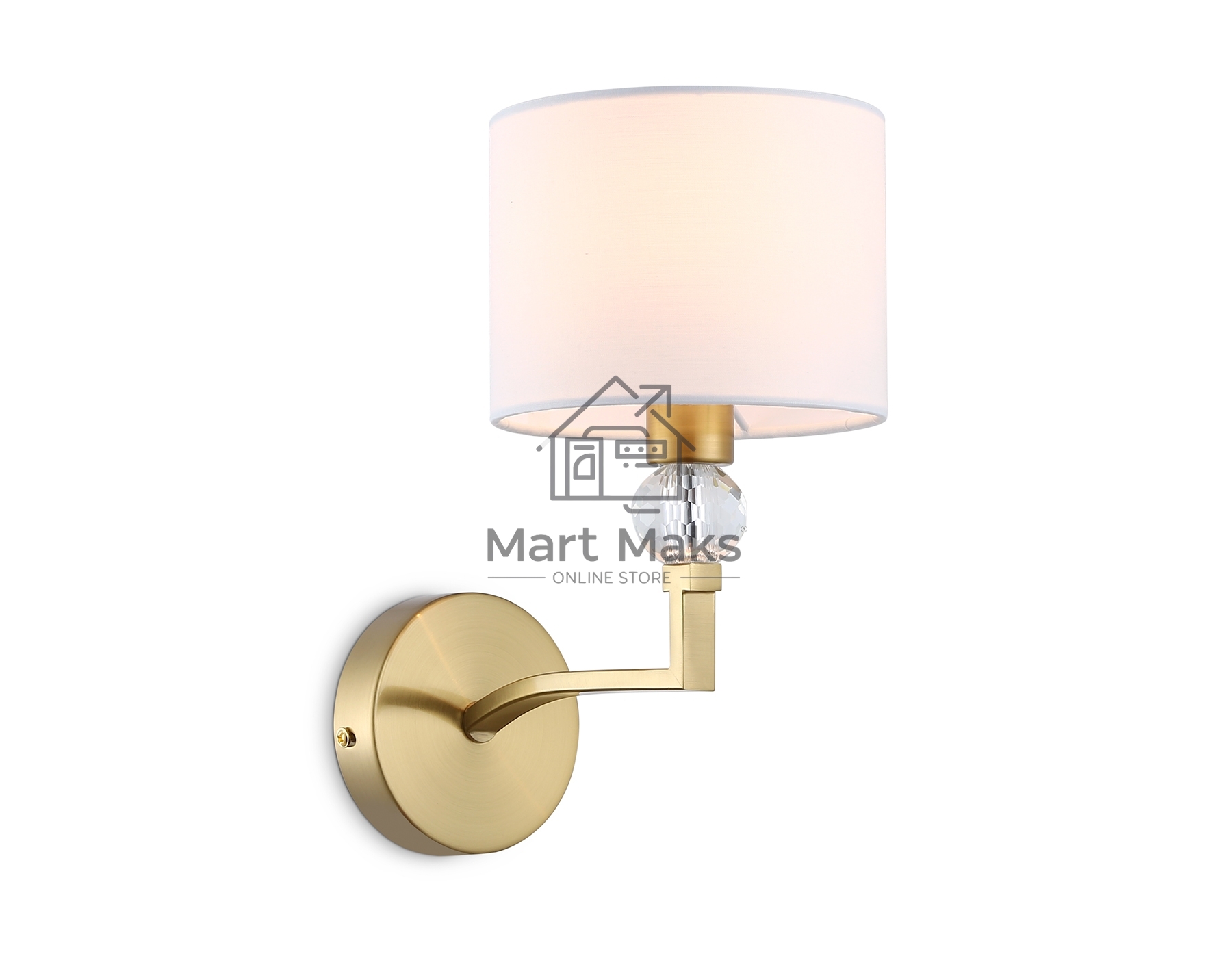 Настенный светильник Ambrella light LH71135 BS/WH латунь/белый E14 max 40W 220*140*250