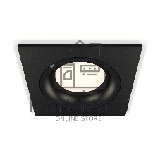 Комплект встраиваемого светильника Ambrella light XC7632002 SBK/PBK черный песок/черный полированный MR16 GU5.3 (C7632, N7011)