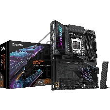Материнская плата Gigabyte X870E AORUS PRO X3D, AM5, AMD X870E, 4xDDR5, 4xSATA, 4xM.2, 1xPCIe 5.0 x16, 1xPCIe 4.0 x16, 1xPCIe 3.0 x16, 1xHDMI, 1x5Gb LAN, Wi-Fi 7, Bluetooth 5.4, 2xUSB-C 40Gbps (USB4), 2xUSB-C 10Gbps, 5xUSB-A 10Gbps, 3xUSB-A 5Gbps, 3x3.5 мм + S/PDIF оптический, 7.1, чёрный, ATX