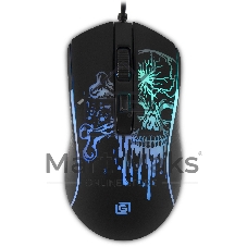 Мышь проводная Oklick 702G черный, 3600 dpi, USB, кнопки - 4