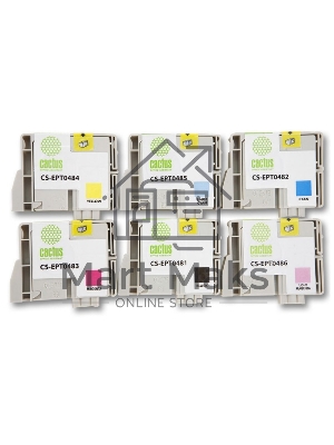 Картридж струйный Cactus CS-EPT0487 многоцветный (88 мл) для Epson Stylus Photo R200/R220/R300/R320/R340/RX500/RX600/RX620/RX640