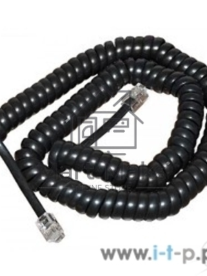 Телефонный шнур, витой трубочный RJ-10(4P-4C), длина 4 метра, черный Rexant