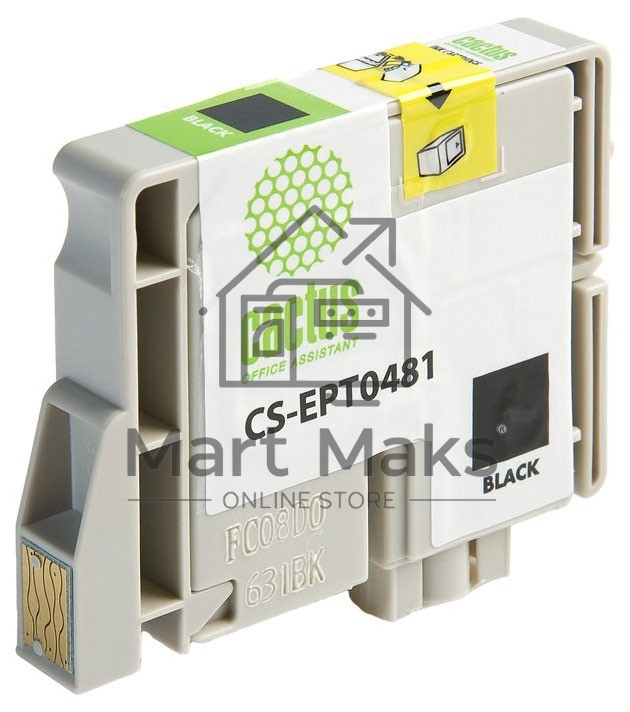Картридж струйный Cactus CS-EPT0481 черный (14,4 мл) для Epson Photo R200/R220/R300/R320/R340/RX500/RX600/RX620/RX640