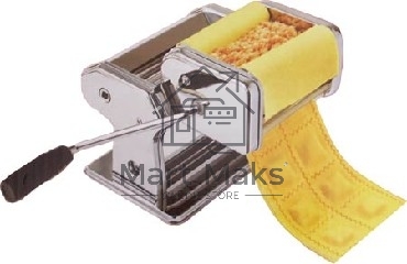 Лапшерезка KELLI KL-4111 (Насадка д/пельменей (равиолли). 9 режимов толщины раскатки теста. Нож д/резки теста. Нарезной блок для 2-х видов лапши. Нарезка лапши 2мм и 6.6мм. Валик д/раскатки теста. Регулятор толщины теста. Механический привод. Инструкция +