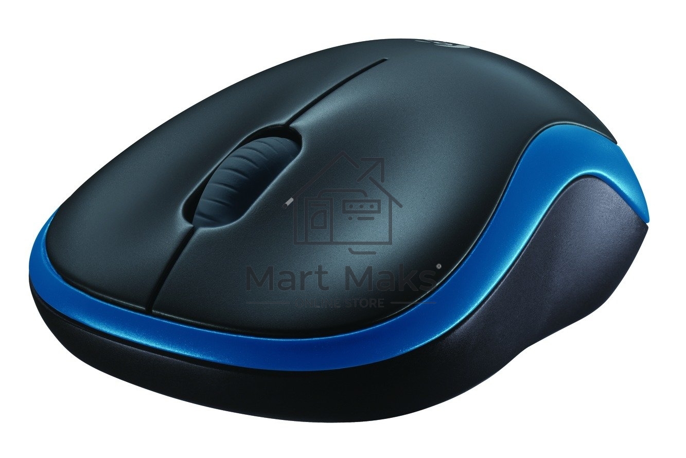 Мышь беспроводная Logitech M185 синий, 1000 dpi, радиоканал, USB, кнопки - 3
