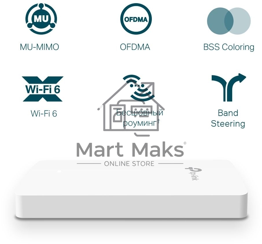 Точка доступа TP-Link EAP615-Wall AX1800 10/100/1000BASE-TX