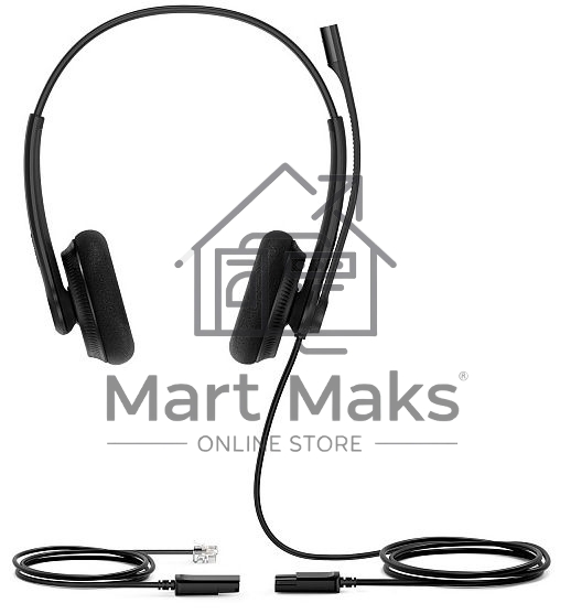 Гарнитура YEALINK YHS34 Lite Dual Дуо, Проводная, HD звук, QD, RJ9, шт