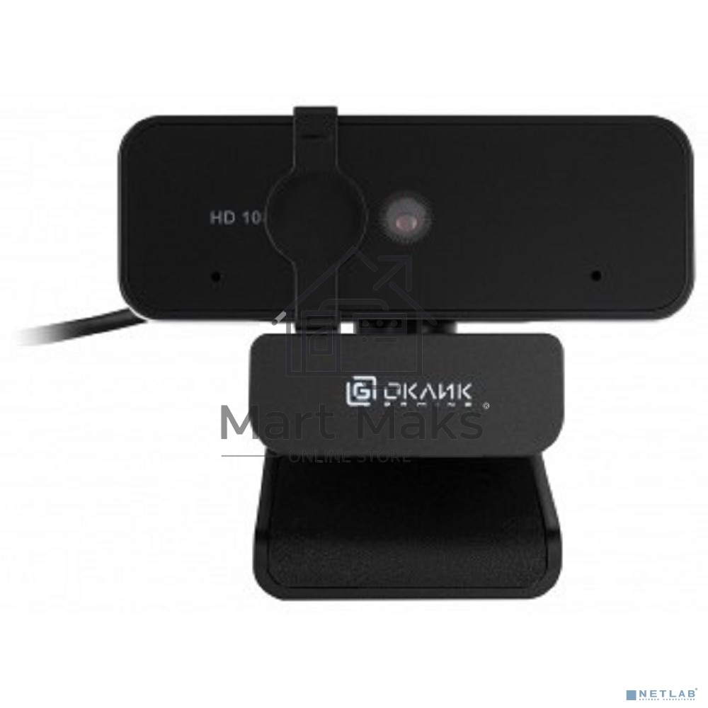 Камера Web Oklick/Оклик OK-C21FH черный 2Mpix (1920x1080) USB2.0 с микрофоном
