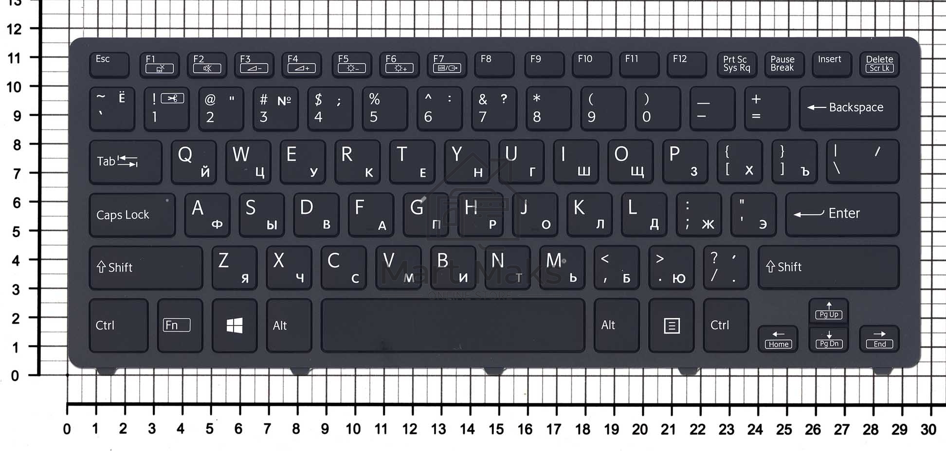 Клавиатура для ноутбука Sony SVF14N Flip черная с подсветкой