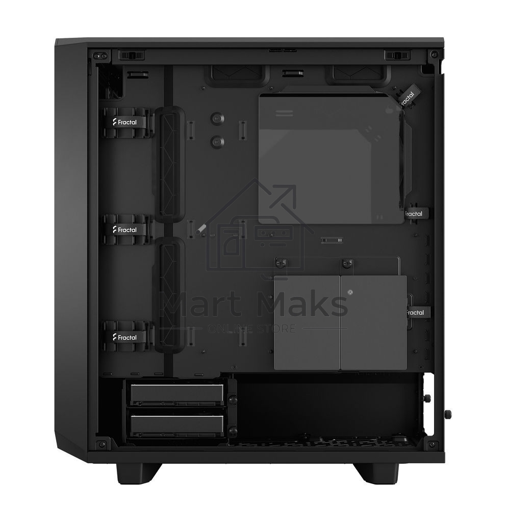 Корпус Fractal Design MESHIFY 2 COMPACT BLACK - TG / ATX, TG / 2x140mm & 1x120mm fans inc. / FD-C-MES2C-03