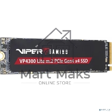 Накопитель SSD Patriot Viper VP4300 Lite, 500Gb, PCIe 4.0 x4, M.2 2280, NVMe, R/W 7000/4000, с радиатором