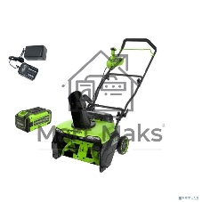 Снегоуборщик аккумуляторный Greenworks GD40STX2 40V, 51 см, с 1хАКБ 8 Ач и ЗУ 2603407UH