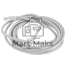 Патч-корд LSZH UTP Cablexpert PP31-3M cat.5e, 3м, литой, многожильный, серый