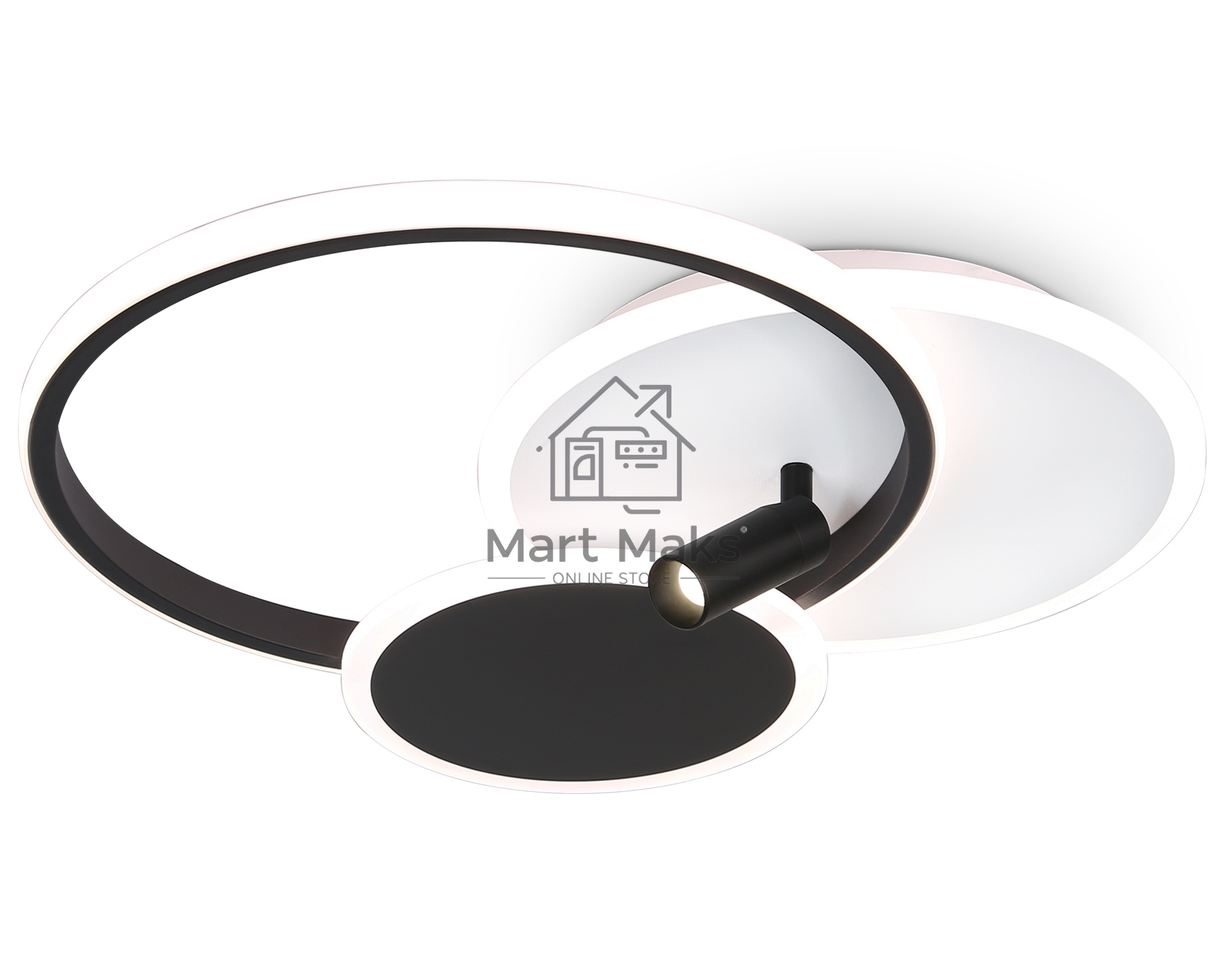 Светильник Ambrella light FL5118/3+1 WH/BK белый/черный 64W 3000K/4200K/6400K+4200K 480*425*110 (ПДУ ИК)