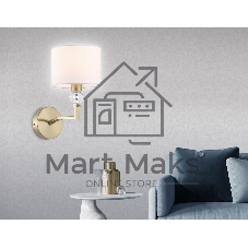 Настенный светильник Ambrella light LH71135 BS/WH латунь/белый E14 max 40W 220*140*250