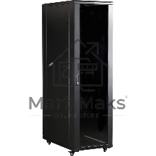 Шкаф коммутационный Lanmaster (TWT-CBB-37U-6X10-P1) напольный 37U 600x1000мм пер.дв.перфор. задн.дв.перфор.2-хст. 800кг черный IP20 сталь