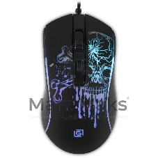 Мышь проводная Oklick 702G черный, 3600 dpi, USB, кнопки - 4