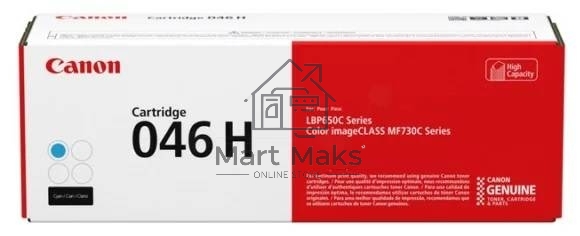 Картридж лазерный Canon 046C H голубой для i-SENSYS MF732/734/735, LBP653/654 5000 стр.