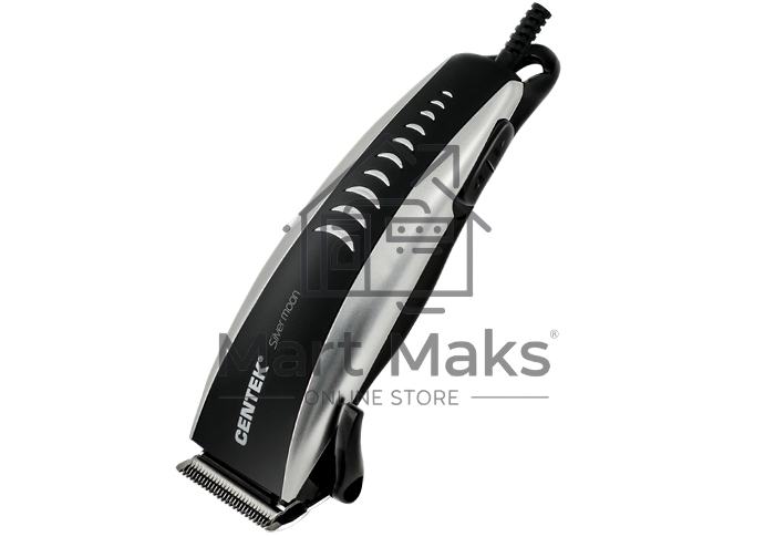 Машинка для стрижки Centek CT-2123 (черный/серебро) 10Вт, стальные лезвия, прорезиненный корпус
