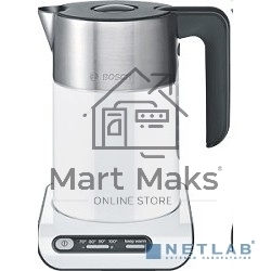 Чайник электрический Bosch TWK8611P 1.5л. 2400Вт белый/серебристый (корпус: нержавеющая сталь)