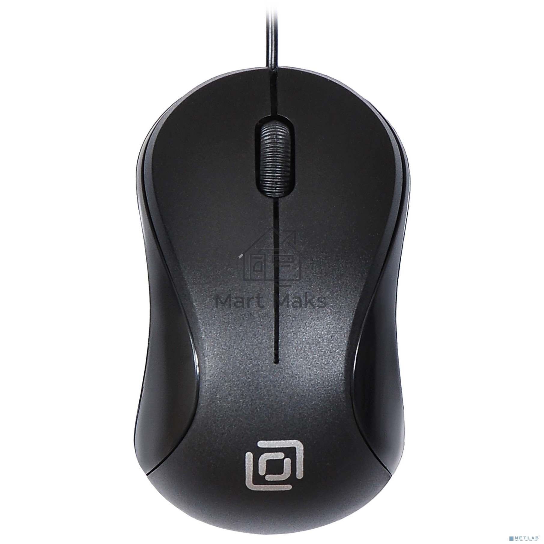 Мышь проводная Oklick 115S черный, 1200 dpi, USB, кнопки - 3