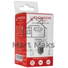 Лампа cветодиодная LED Thomson TH-B2300 E27, груша, 5Вт, 6500К, белый холодный, 1 шт.