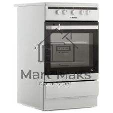 Плита электрическая Hansa FCCW54002 белый, конфорок 4 шт, духовка 68 л, 50 см x 85 см x 60 см