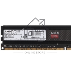 Оперативная память AMD Radeon R5, DDR3L, 4Gb (1x4GB), 1600MHz, CL11, DIMM