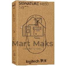 Мышь беспроводная Logitech Signature M650 графитовый, 4000 dpi, радиоканал, Bluetooth, USB, кнопки - 5