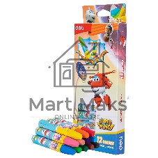 Масляная пастель Deli EC009-12 Super Wings шестигранные 12цв. картон.кор./европод.