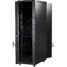 Шкаф коммутационный Lanmaster (TWT-CBB-37U-6X10-P1) напольный 37U 600x1000мм пер.дв.перфор. задн.дв.перфор.2-хст. 800кг черный IP20 сталь