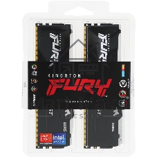 Оперативная память Kingston Fury Beast, DDR5, 16GB (2x8GB), 6000MHz, CL30, DIMM, с радиаторами, RGB, черный