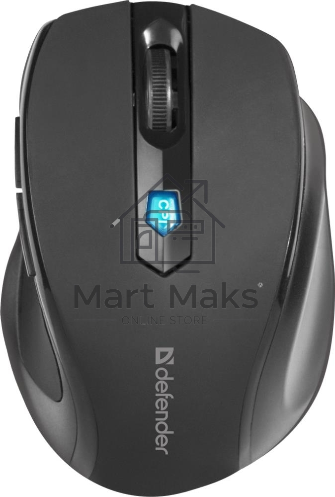 Мышь беспроводная Defender Ultra MM-315 черный, 1600 dpi, радиоканал, USB, кнопки - 6